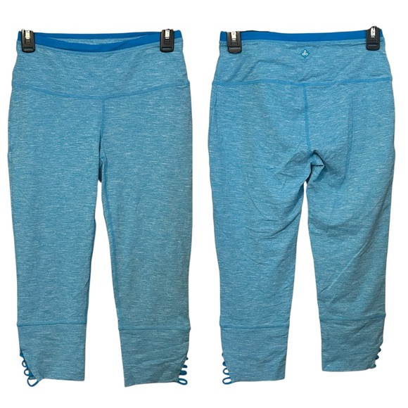Prana Tori Capri Leggings Bundle of 2 Teal Lavender Heather Yoga Activewear Sz S - Picture 3 of 12